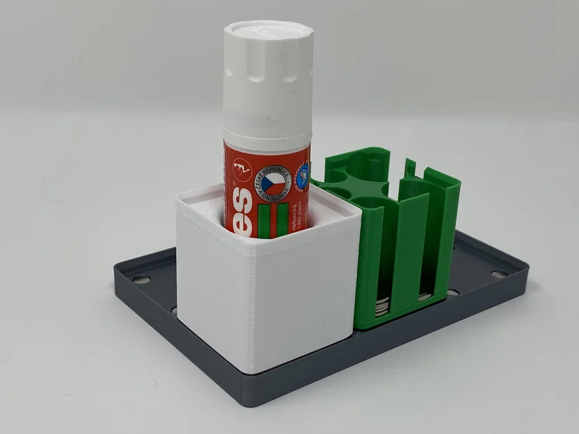 Kệ Giữ Keo Dạng Thỏi Gridfinity Dạng Công Thái Học - Image 1