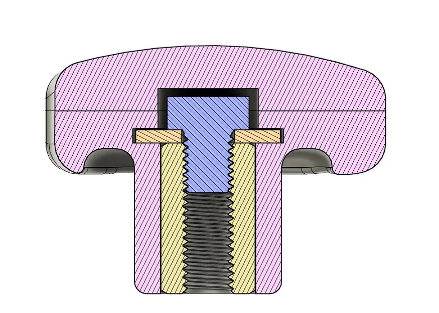 Núm xoay có ren trong M8 - Image 1