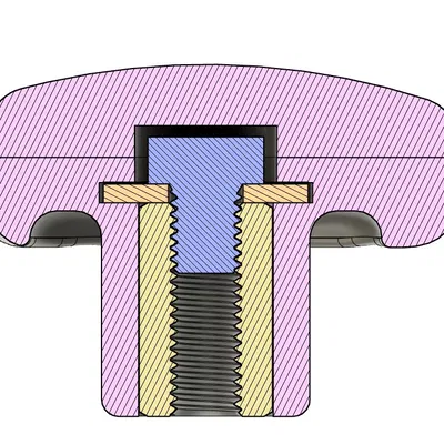 Núm xoay có ren trong M8