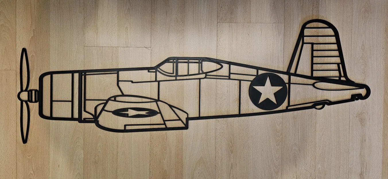 Tranh Tường Máy Bay F4U Corsair (Bản Lớn) - Image 1