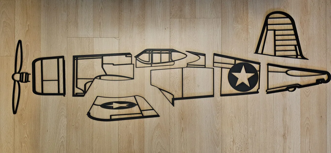 Tranh Tường Máy Bay F4U Corsair (Bản Lớn) - Image 2