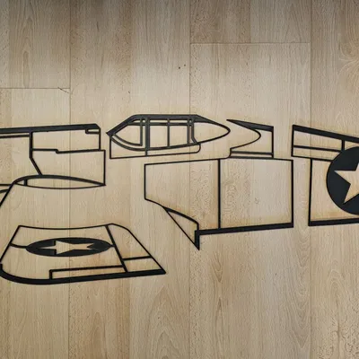 Tranh Tường Máy Bay F4U Corsair (Bản Lớn)