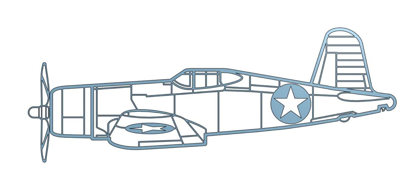 Tranh Tường Máy Bay F4U Corsair (Bản Lớn) - Image 3