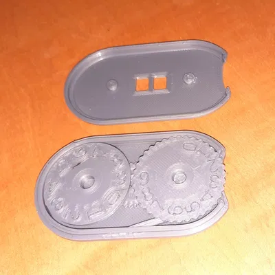 Bộ đếm bánh xe xoay tay đơn (00 đến 99) dùng cơ cấu Geneva Drive.