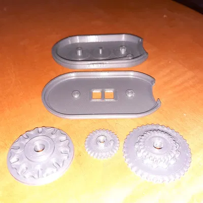 Bộ đếm bánh xe xoay tay đơn (00 đến 99) dùng cơ cấu Geneva Drive.