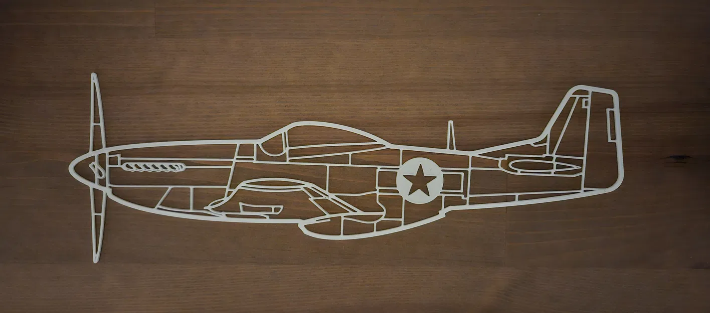 Tranh Tường Máy Bay P51 Mustang - Image 1