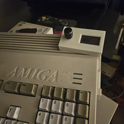 Giá đỡ Màn hình OLED và Núm xoay Gotek cho Amiga 1200 và máy cổ khác