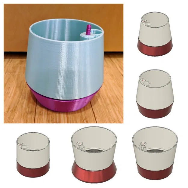 Chậu Cây Tự Tưới Theo Thông Số Có Chỉ Báo Mực Nước - Image 4