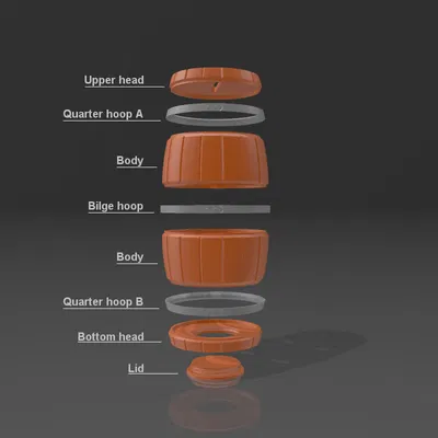 Heo Đất Hình Thùng Phiên Bản "Barrel Pig Bank"