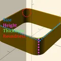 Tường vuông bo tròn tùy chỉnh - Parametric - Thumbnail 1