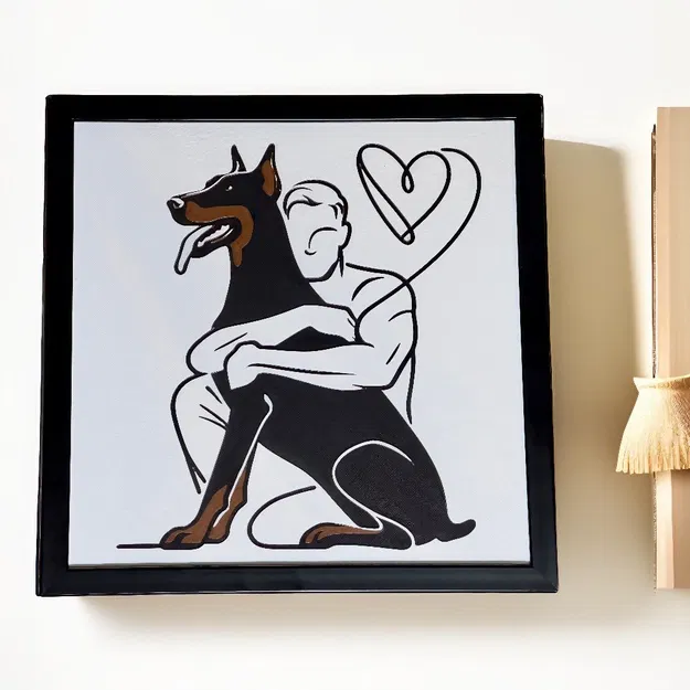 Mô hình Doberman Tình Yêu - Image 1