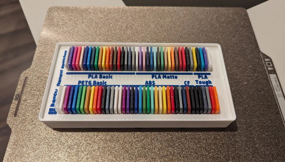 Hộp Lưới Lọc Tương Thích Bambu Lab (Bambu Lab Labeled Filament Gridfinity Bin) - Image 1