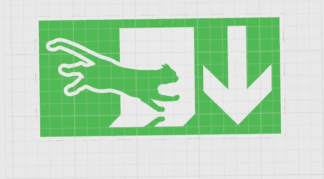 Biển Báo Lối Thoát Khẩn Cấp Hình Mèo v2 - Image 1