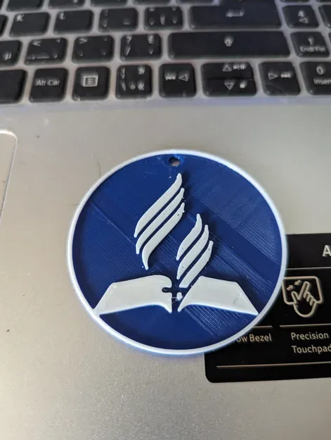 Móc Khóa Adventist Logo Nổi In 2 Màu - Image 1