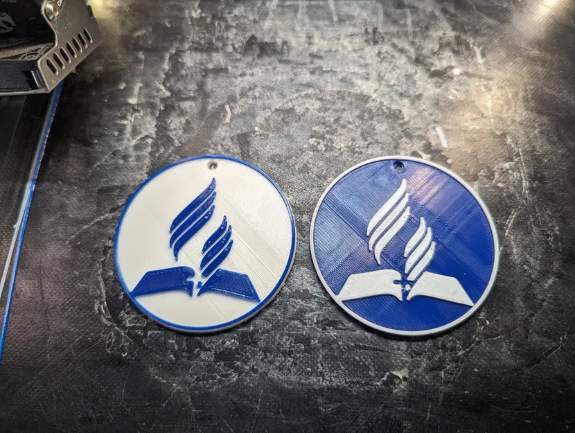 Móc Khóa Adventist Logo Nổi In 2 Màu - Image 2