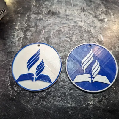 Móc Khóa Adventist Logo Nổi In 2 Màu