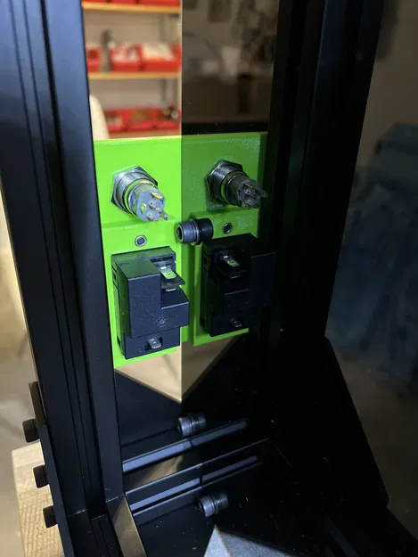 Tấm Gắn Công Tắc Nguồn & LED Schurter DD11 cho V-CORE 3.1 - Image 2