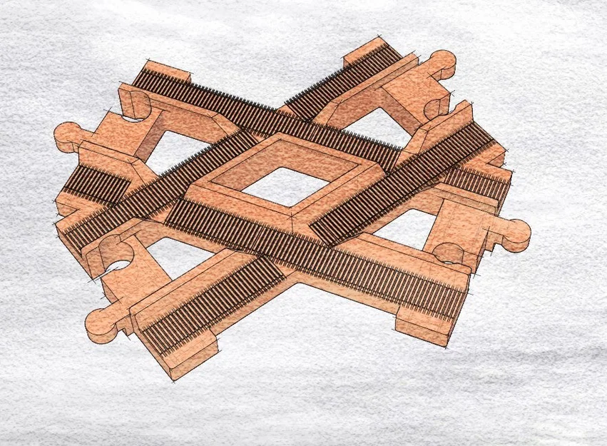 Đường ray LEGO Duplo: Ngã tư (60°) - Image 2
