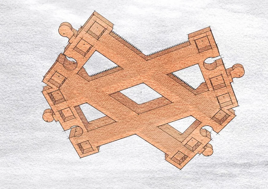 Đường ray LEGO Duplo: Ngã tư (60°) - Image 3