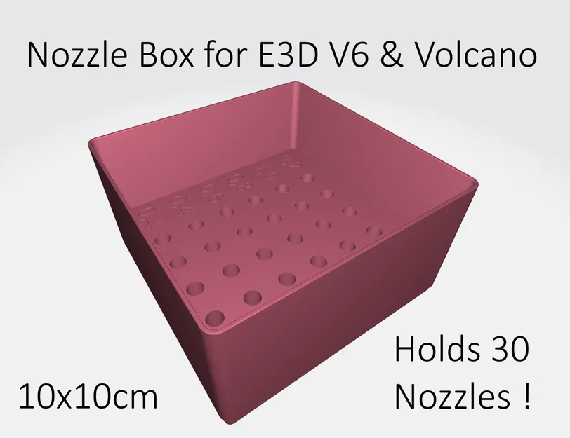Hộp Đựng Nozzle cho E3D-V6 & Volcano (Chứa được 30 Nozzle!) - Image 1
