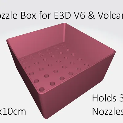 Hộp Đựng Nozzle cho E3D-V6 & Volcano (Chứa được 30 Nozzle!)
