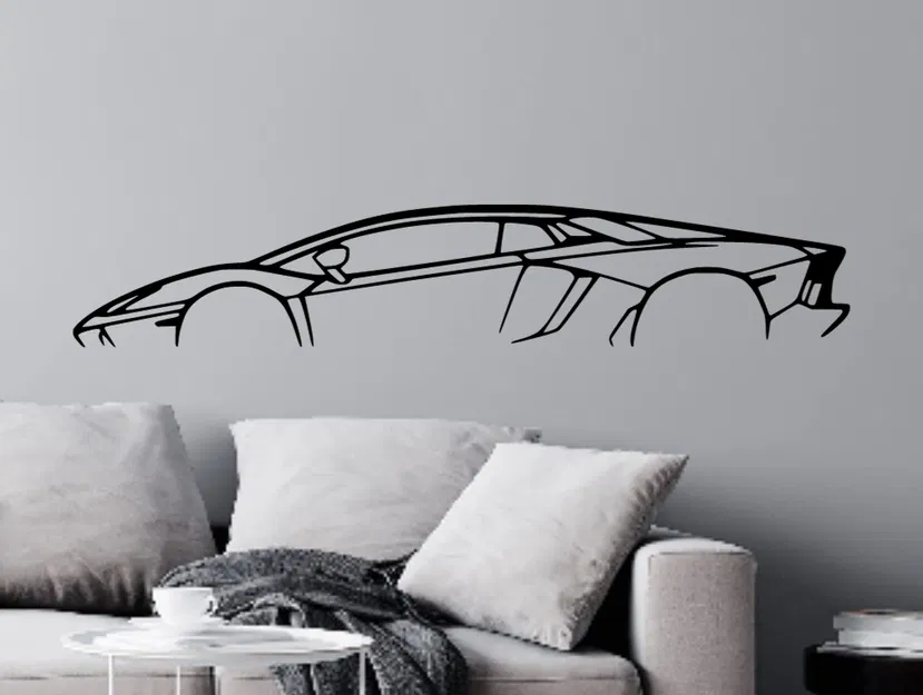 Tranh Treo Tường Hình Bóng Lamborghini Aventador - Image 1