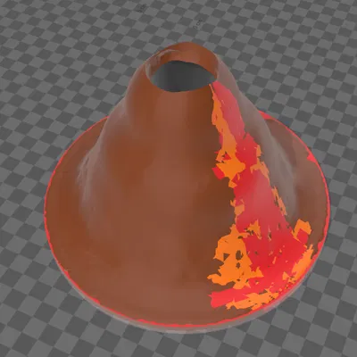 Volcan 3D - Mô Hình Núi Lửa Cho Dự Án Khoa Học