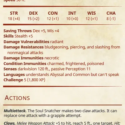 Soul Snatcher thu nhỏ