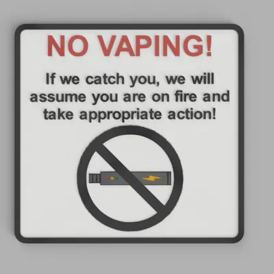 Biển Cấm Hút Vape Kèm Phụ Kiện