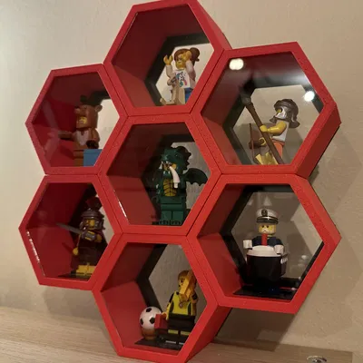 Kệ trưng bày LEGO minifigure hình lục giác module