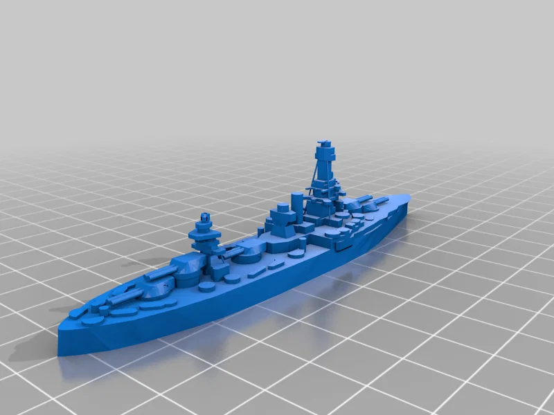 Mô hình tàu USS Texas Tỷ lệ 1/6000 có súng - Image 1