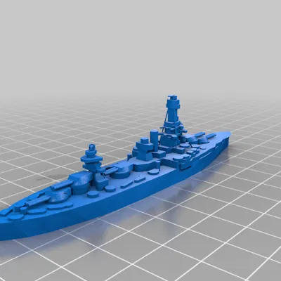 Mô hình tàu USS Texas Tỷ lệ 1/6000 có súng
