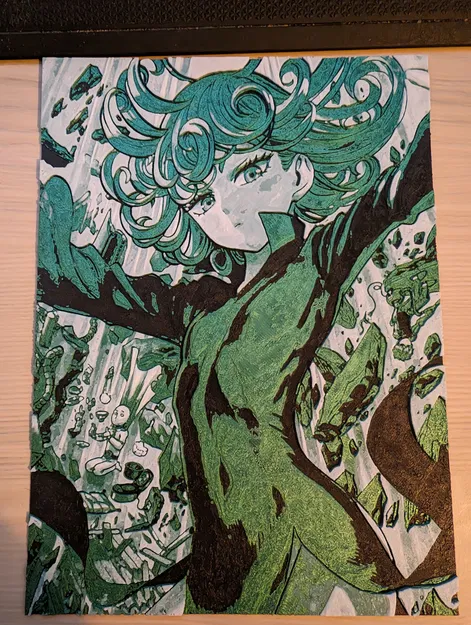 Tatsumaki/Tornado, One Punch man - HueForge (Bản in màu) - Image 1