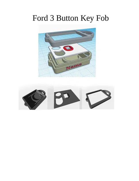 Móc Khóa Xe Ford 3 & 4 Nút - Image 2