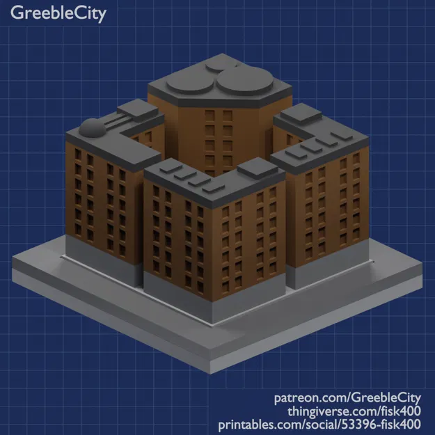 GreebleCity: Set 01 (Phiên bản 2024) - Mô hình thành phố sắc màu - Image 7