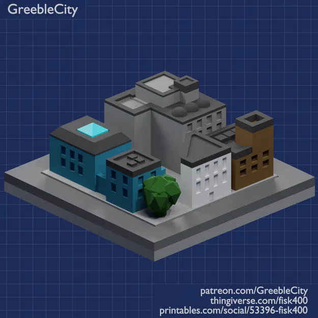 GreebleCity: Set 01 (Phiên bản 2024) - Mô hình thành phố sắc màu - Image 10