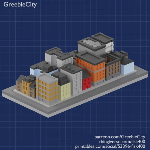 GreebleCity: Set 01 (Phiên bản 2024) - Mô hình thành phố sắc màu - Image 14