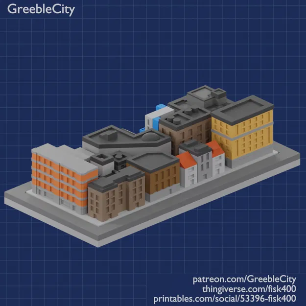 GreebleCity: Set 01 (Phiên bản 2024) - Mô hình thành phố sắc màu - Image 15