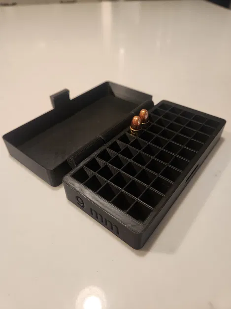 Hộp Đựng 50 Viên Đạn 9mm. Bản Lề In Được. - Image 2