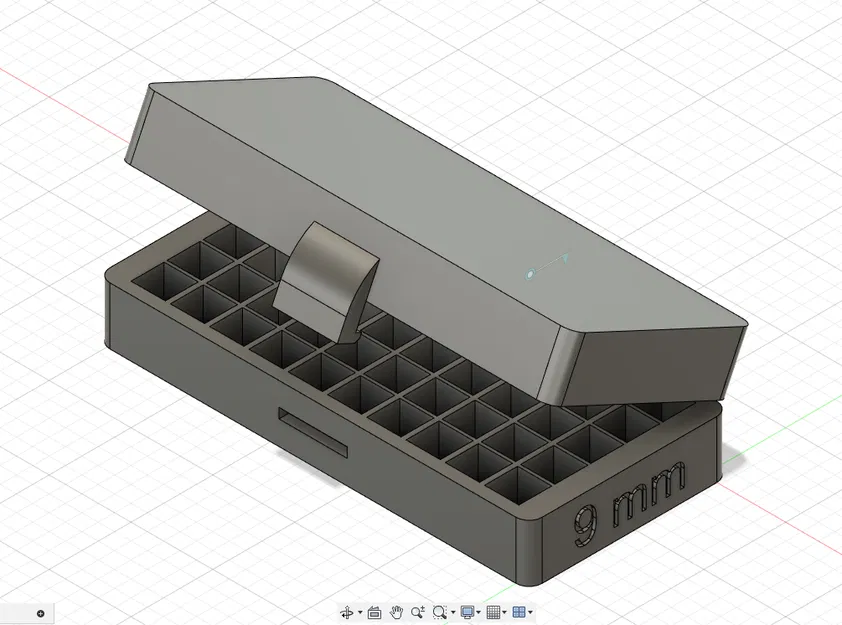 Hộp Đựng 50 Viên Đạn 9mm. Bản Lề In Được. - Image 3