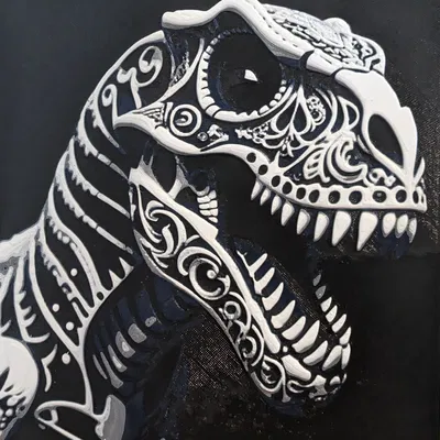 T-Rex Đầu Lâu Đường [HueForge]