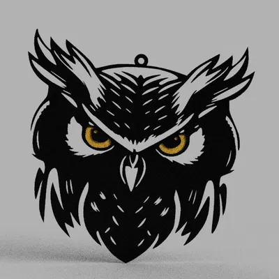 Trang trí tường hình cú