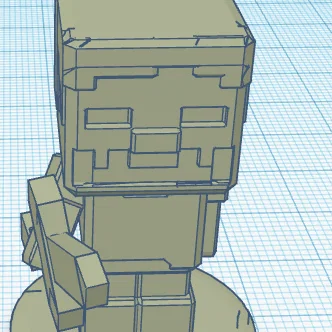 Mô hình Zombie Minecraft cầm kiếm