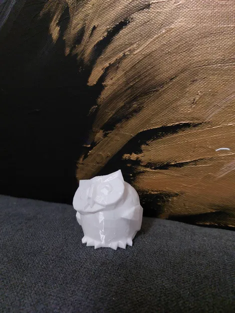 Mô hình Cú Miệng Cười Phong Cách Low Poly - Image 1