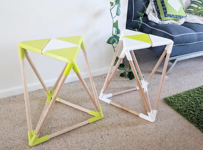 Ghế Đẩu Kích Thước Thật Hình Khối Hình Học - Image 1