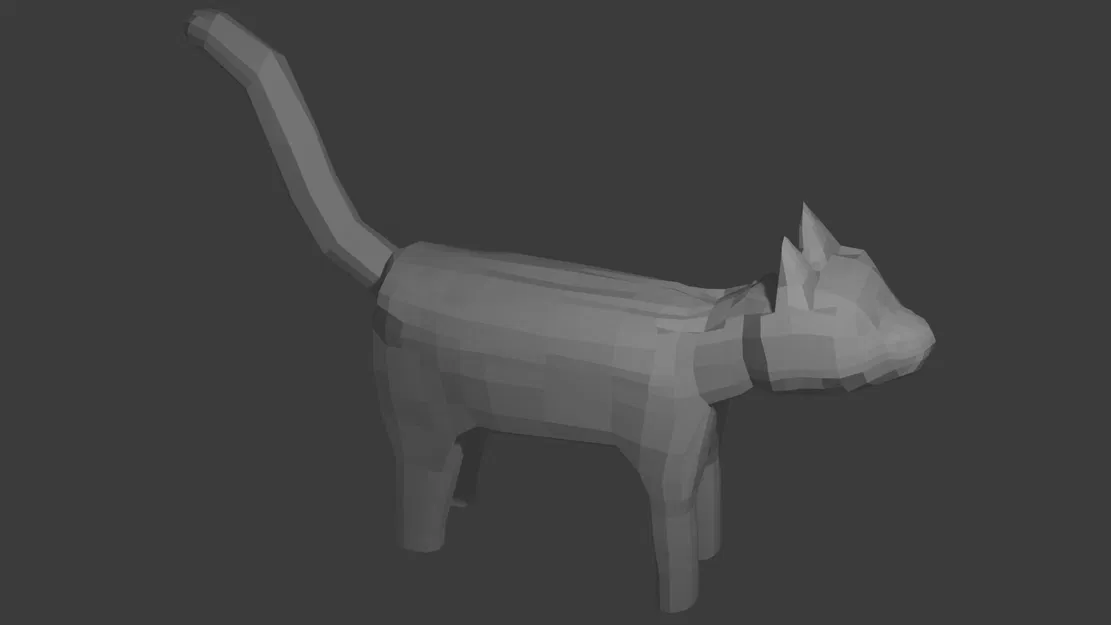 Mô Hình Kotecek - Chú Mèo Low Poly Dễ Thương - Image 1