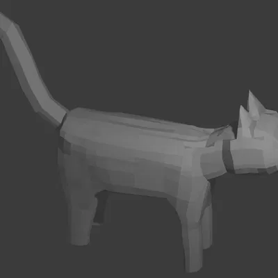 Mô Hình Kotecek - Chú Mèo Low Poly Dễ Thương