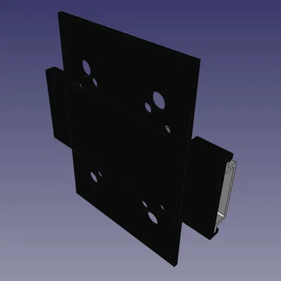 Đế gắn ray thép cho Olimex BOX-LIME