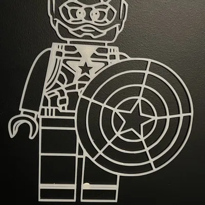 Tranh Treo Tường Lego Captain America