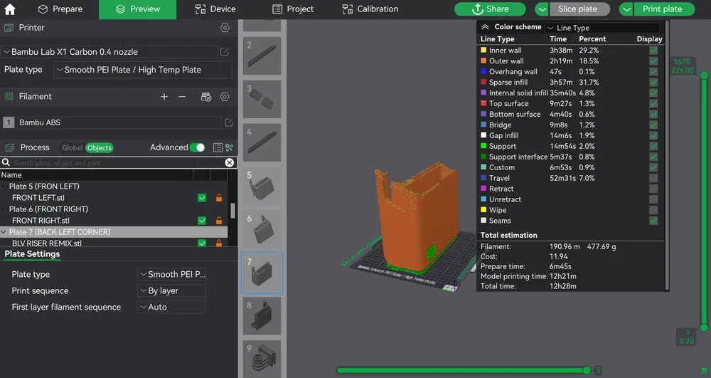 BAMBU LAB P1P -P1S - X1 - X1C - X1E AMS RISER REMIX - THẤP VÀ IN NHANH HƠN - Image 3